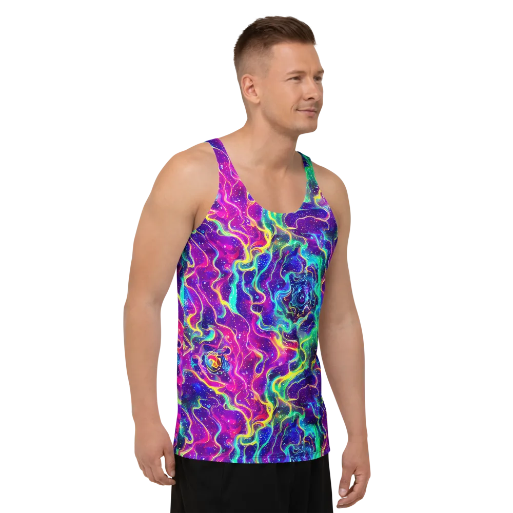 Liquid Light Show on Men's Tank Top — Right Front