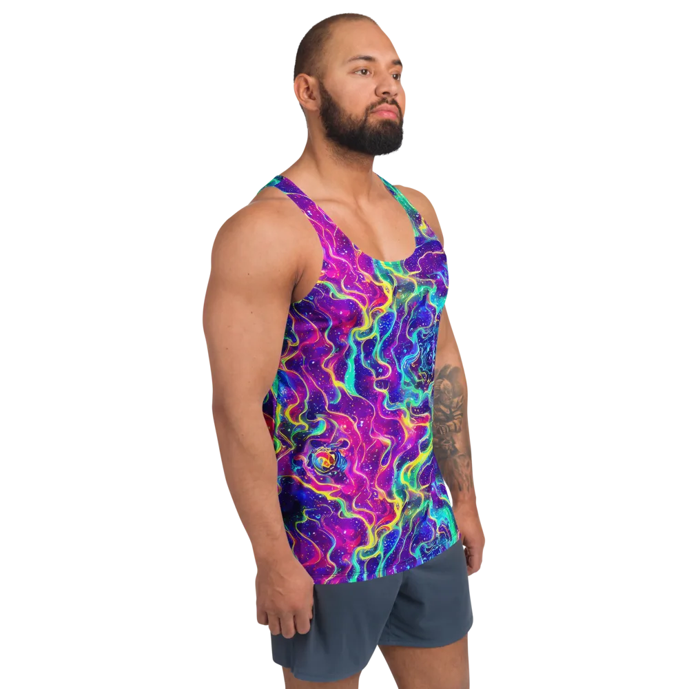 Liquid Light Show on Men's Tank Top — Right Front