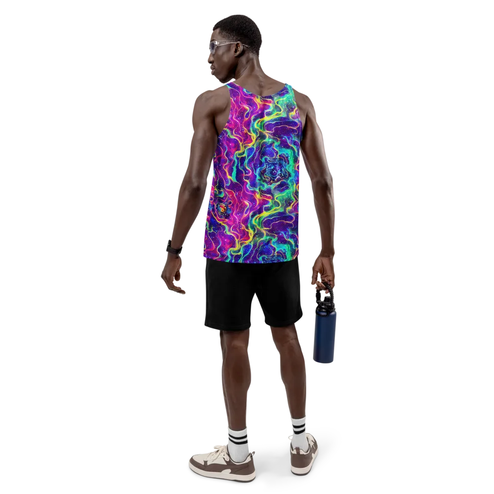 Liquid Light Show on Men's Tank Top — Back