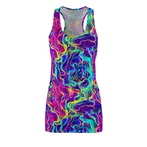 Liquid Light Show on a Racerback Dress