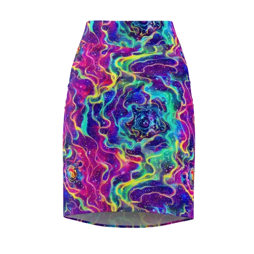 Liquid Light Show on a Pencil Skirt