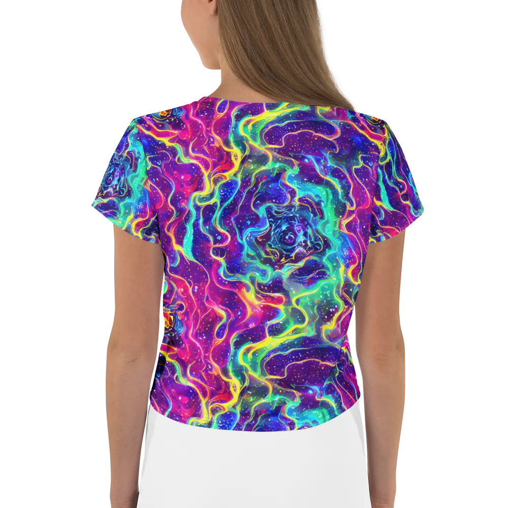 Liquid Light Show on Crop Tee — Back