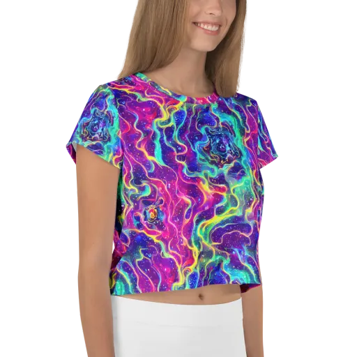 Liquid Light Show on a Crop Tee