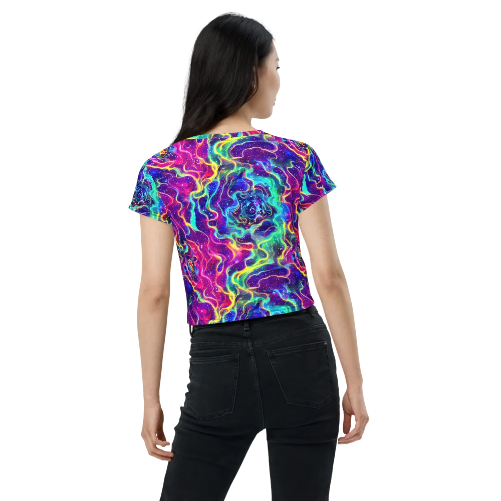 Liquid Light Show on Crop Tee — Back