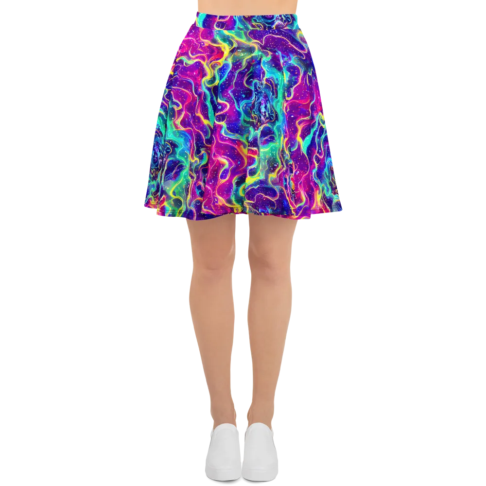 Liquid Light Show on Skater Skirt — Front