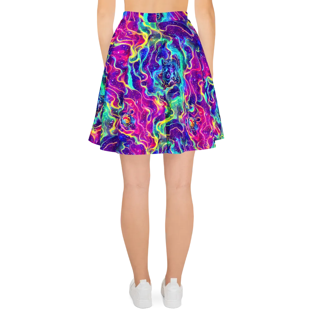 Liquid Light Show on Skater Skirt — Back