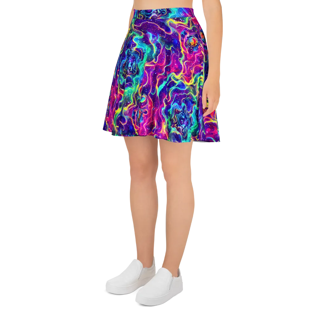 Liquid Light Show on Skater Skirt — Left