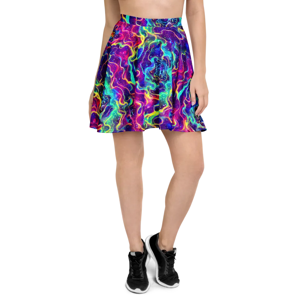 Liquid Light Show on Skater Skirt — Front