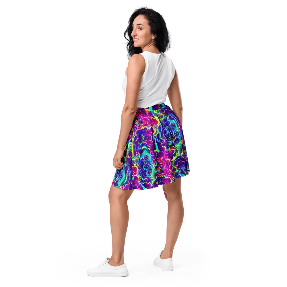 Liquid Light Show on Skater Skirt — Back