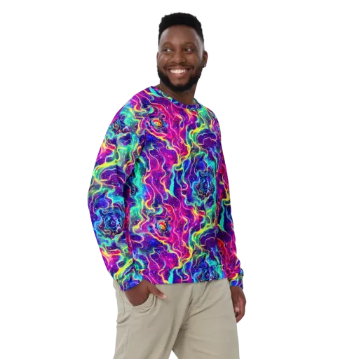 Liquid Light Show on a Sweatshirt