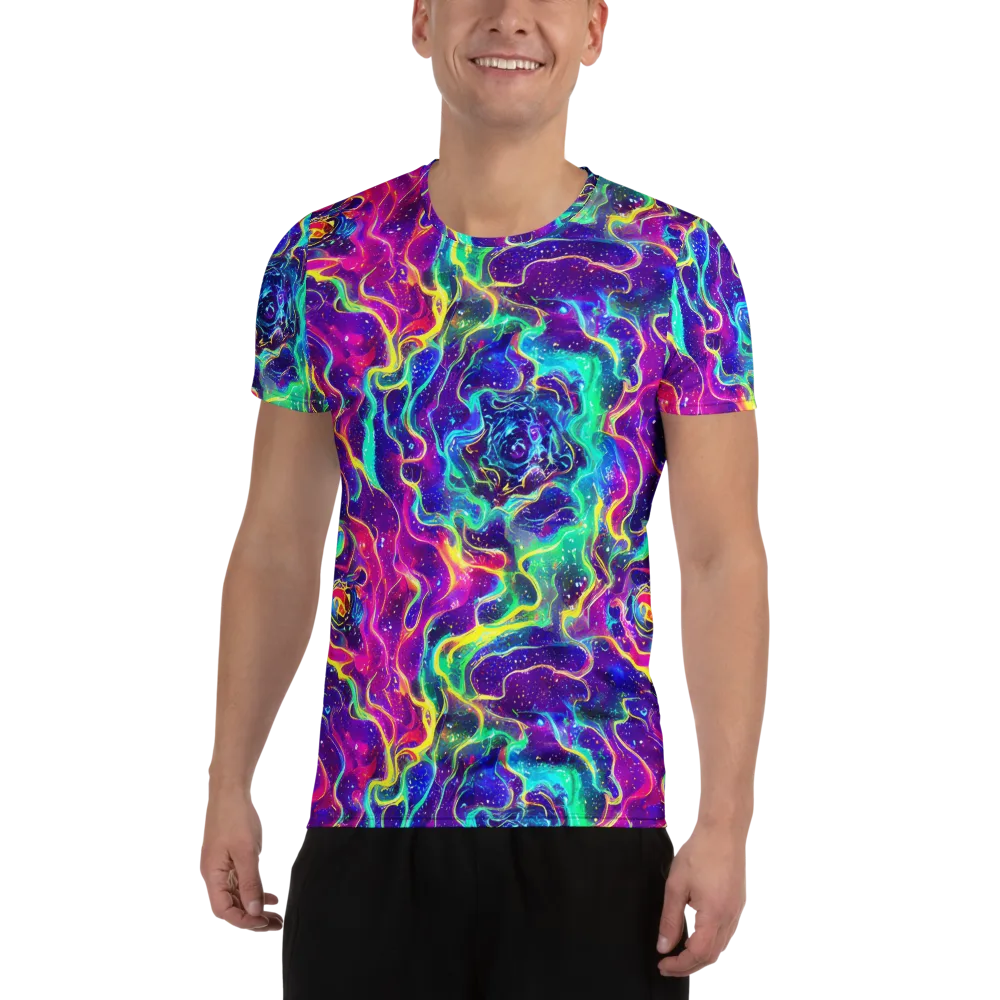 Liquid Light Show on Men's Athletic T-Shirt — Front