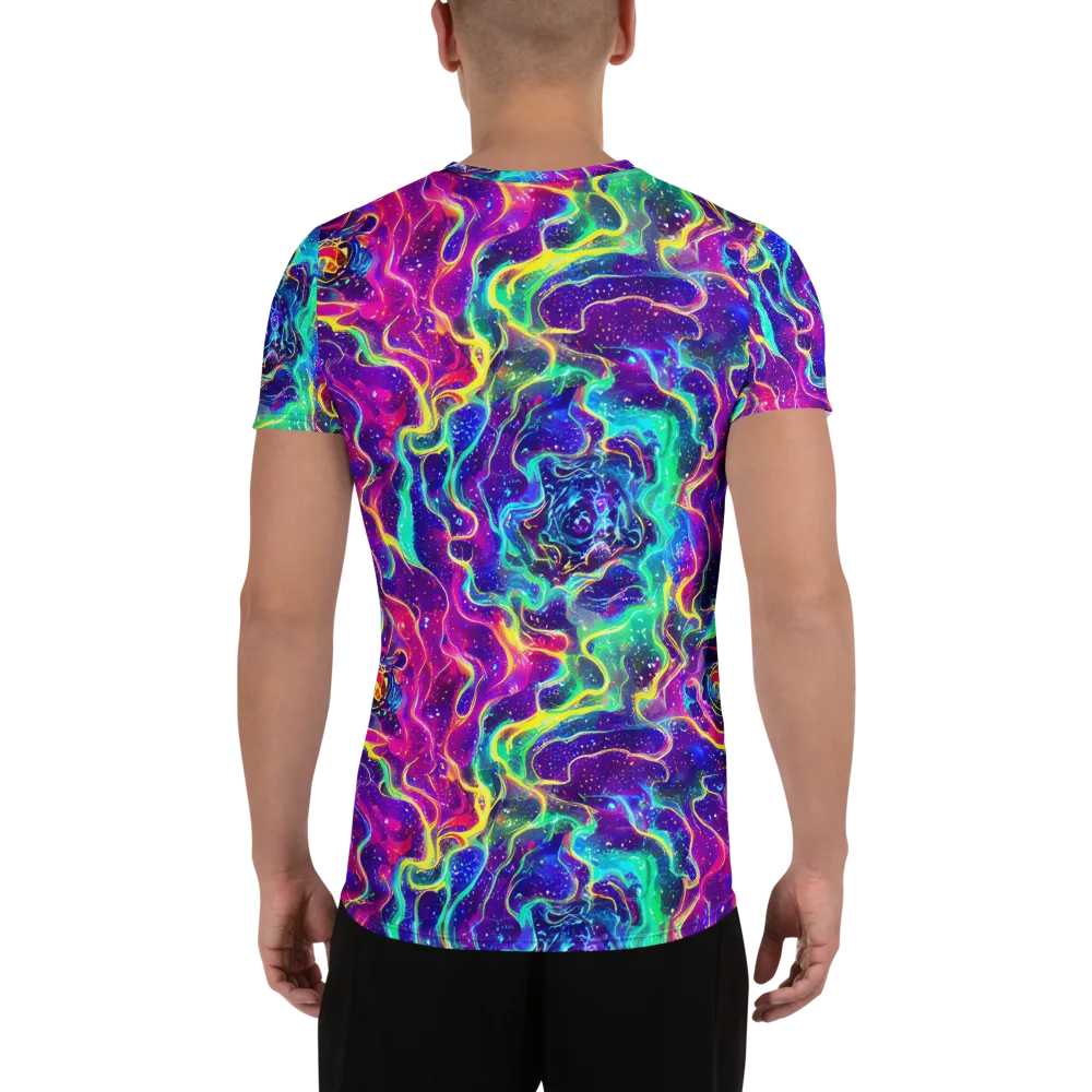 Liquid Light Show on Men's Athletic T-Shirt — Back