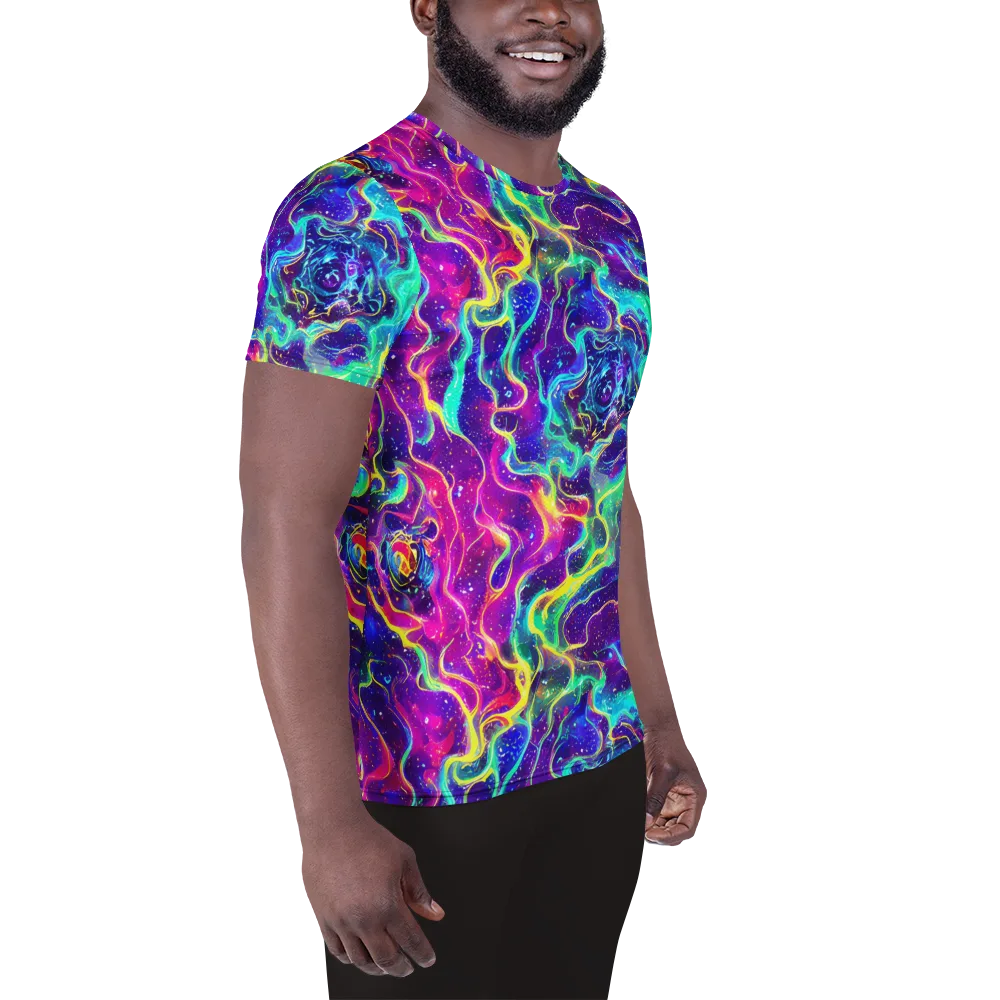 Liquid Light Show on Men's Athletic T-Shirt — Right