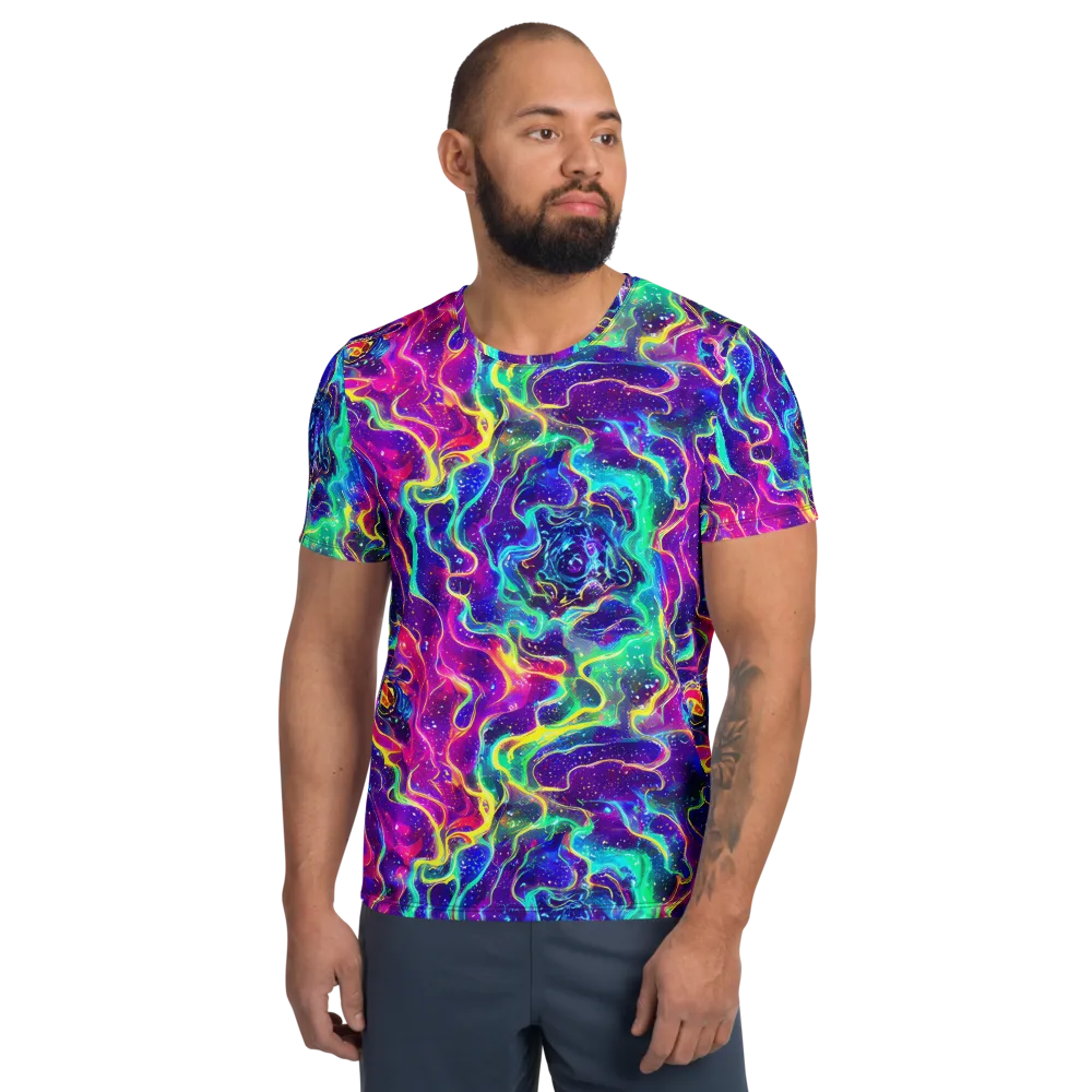Liquid Light Show on Men's Athletic T-Shirt — Front