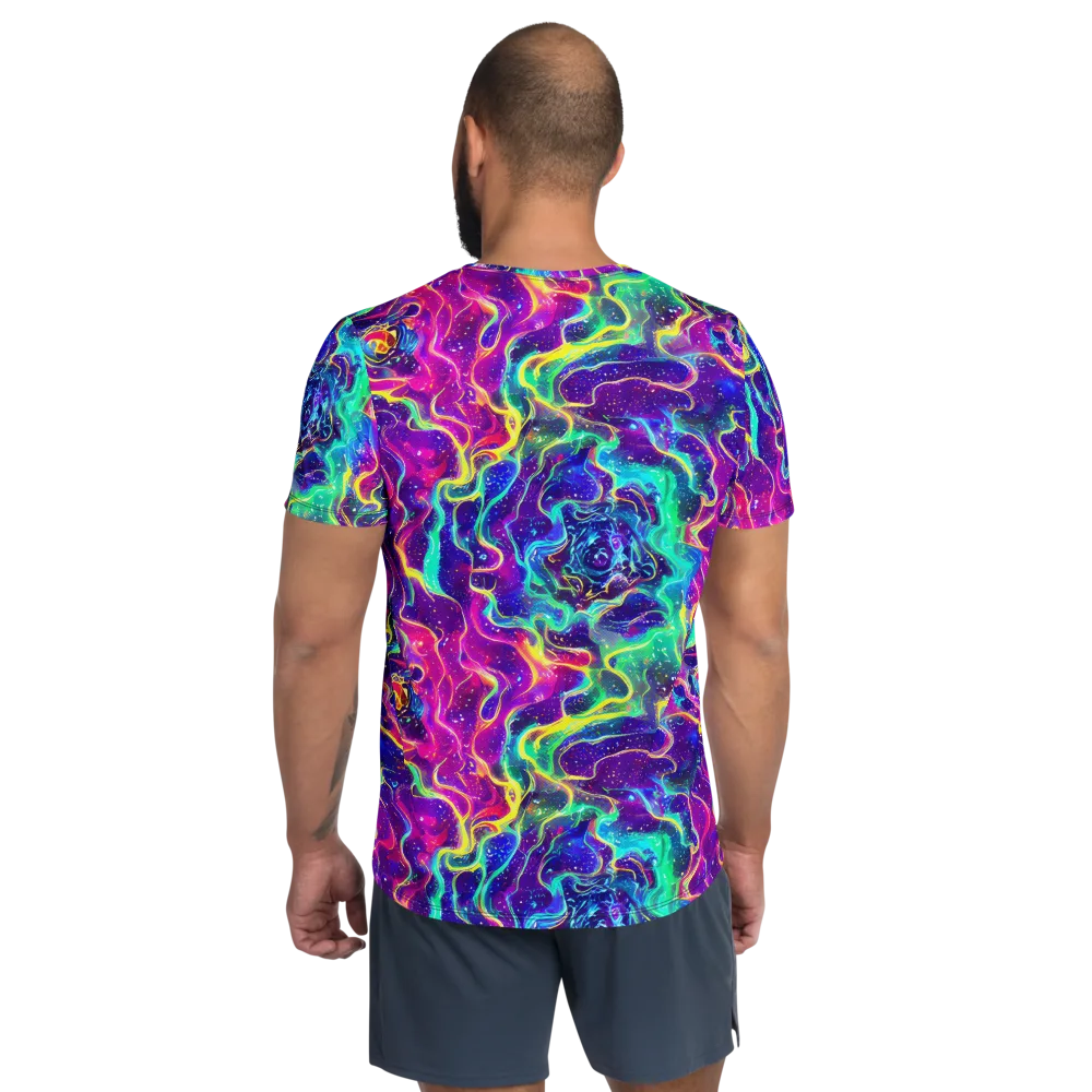 Liquid Light Show on Men's Athletic T-Shirt — Back