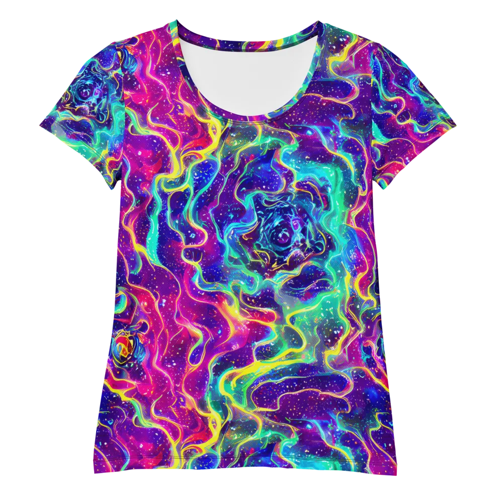 Liquid Light Show on Women's Athletic T-Shirt — Front