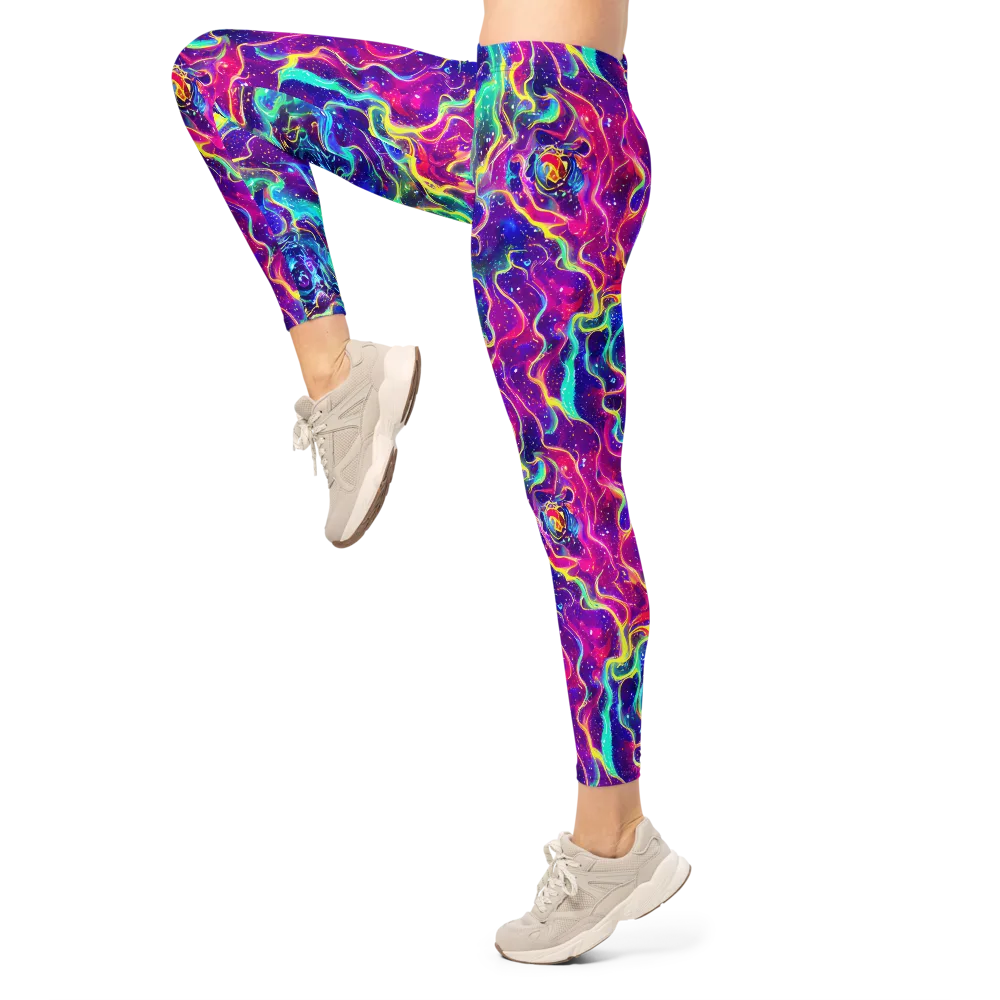 Liquid Light Show on Leggings — Left