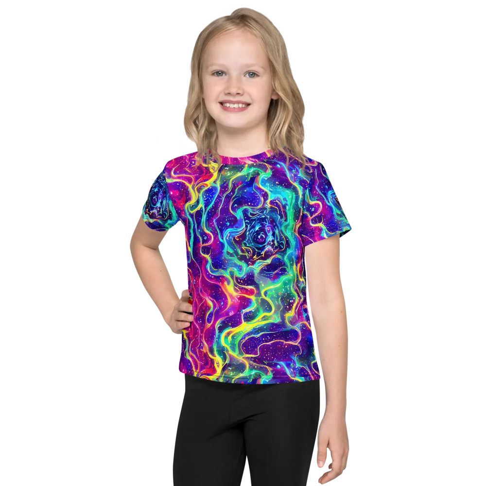 Liquid Light Show on Kids Crew Neck T-Shirt — Front