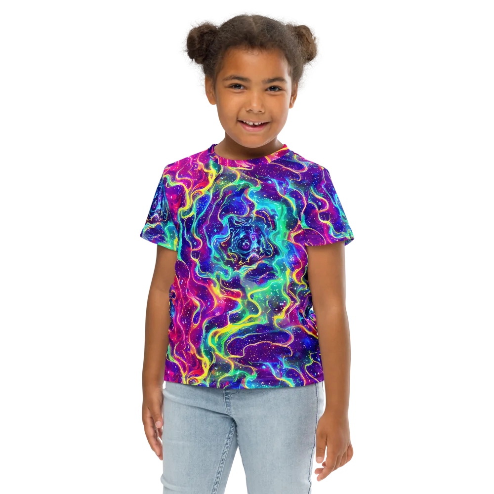 Liquid Light Show on Kids Crew Neck T-Shirt — Front