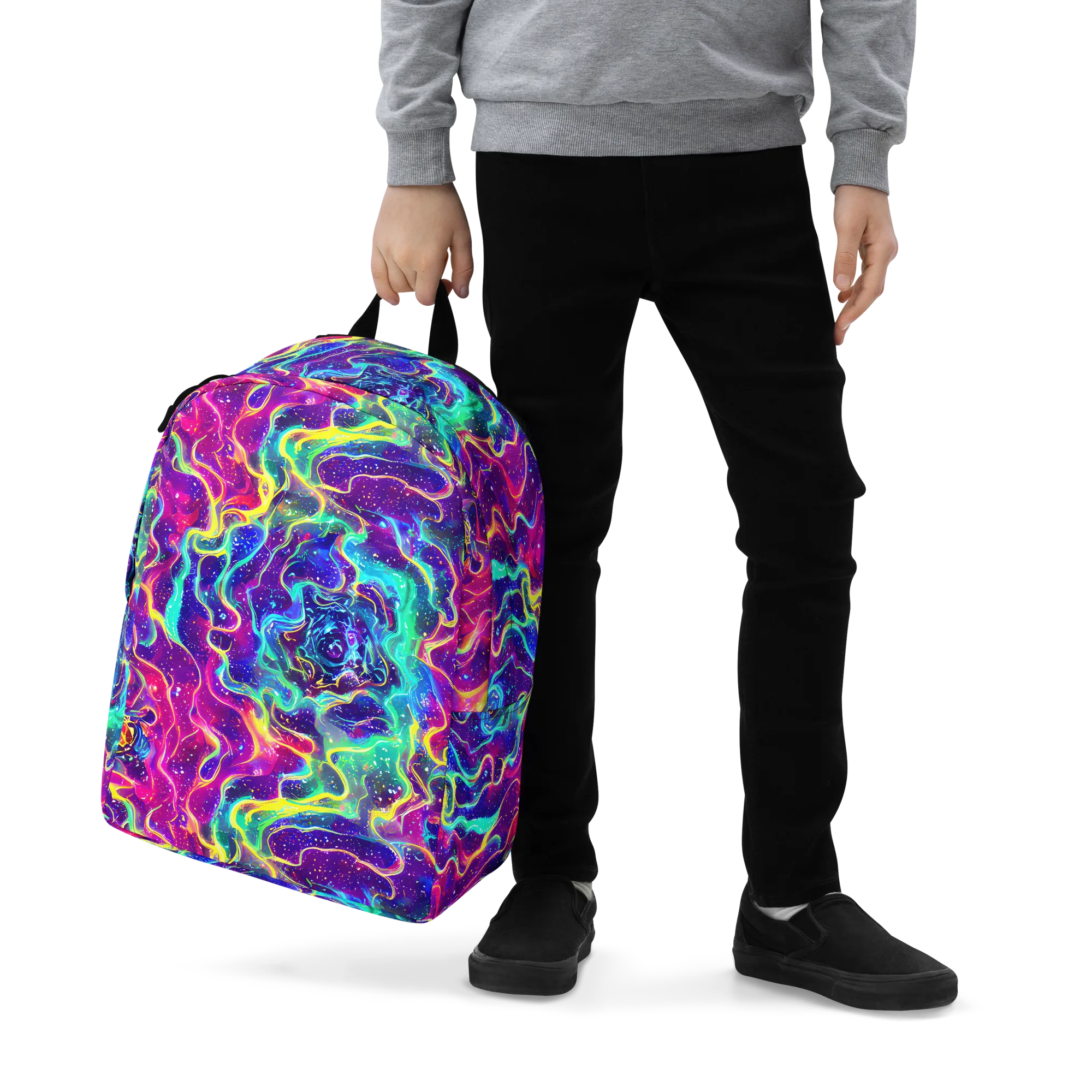 Liquid Light Show on Minimalist Backpack — Zoomed-in