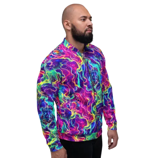 Liquid Light Show on a Bomber Jacket