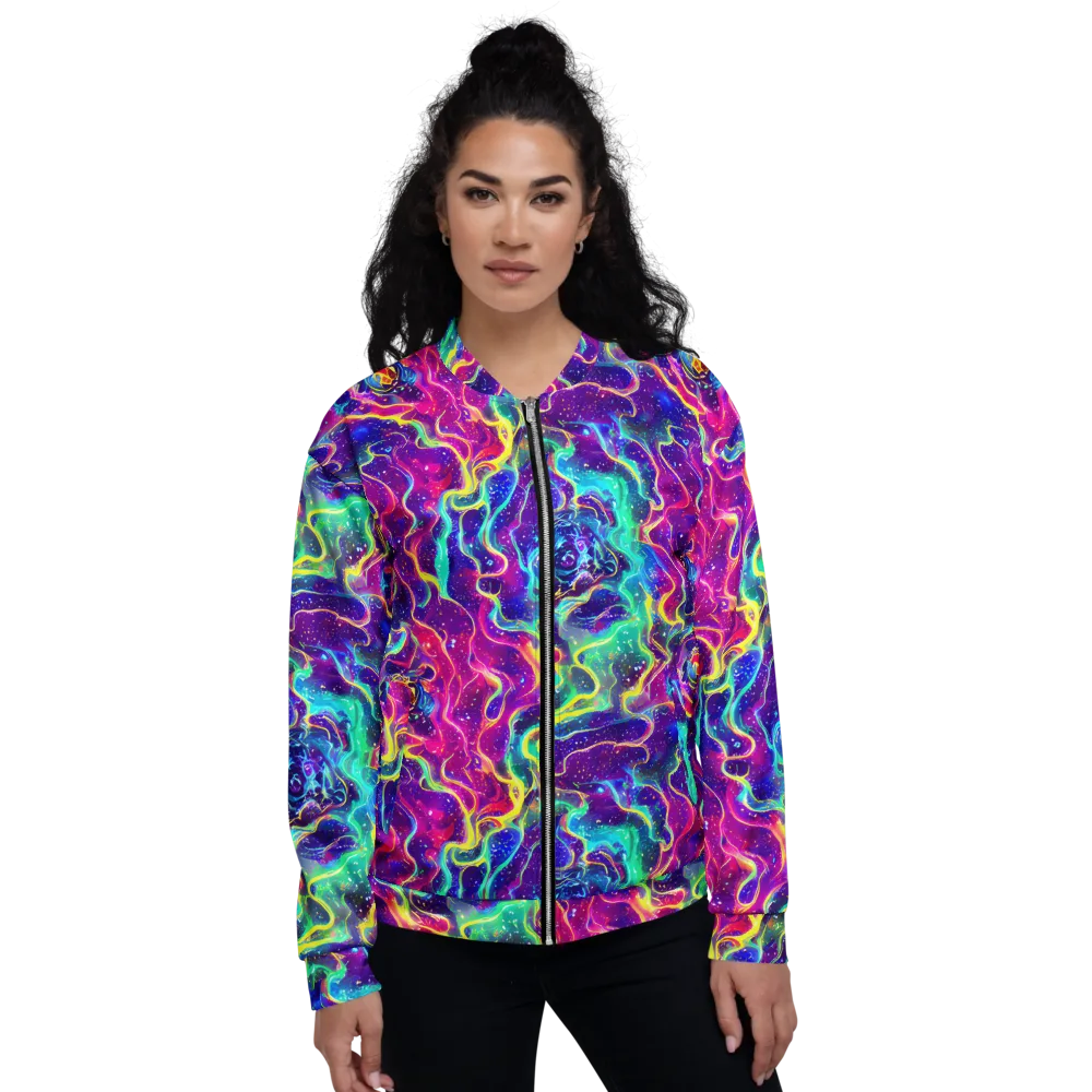 Liquid Light Show on Bomber Jacket — Front