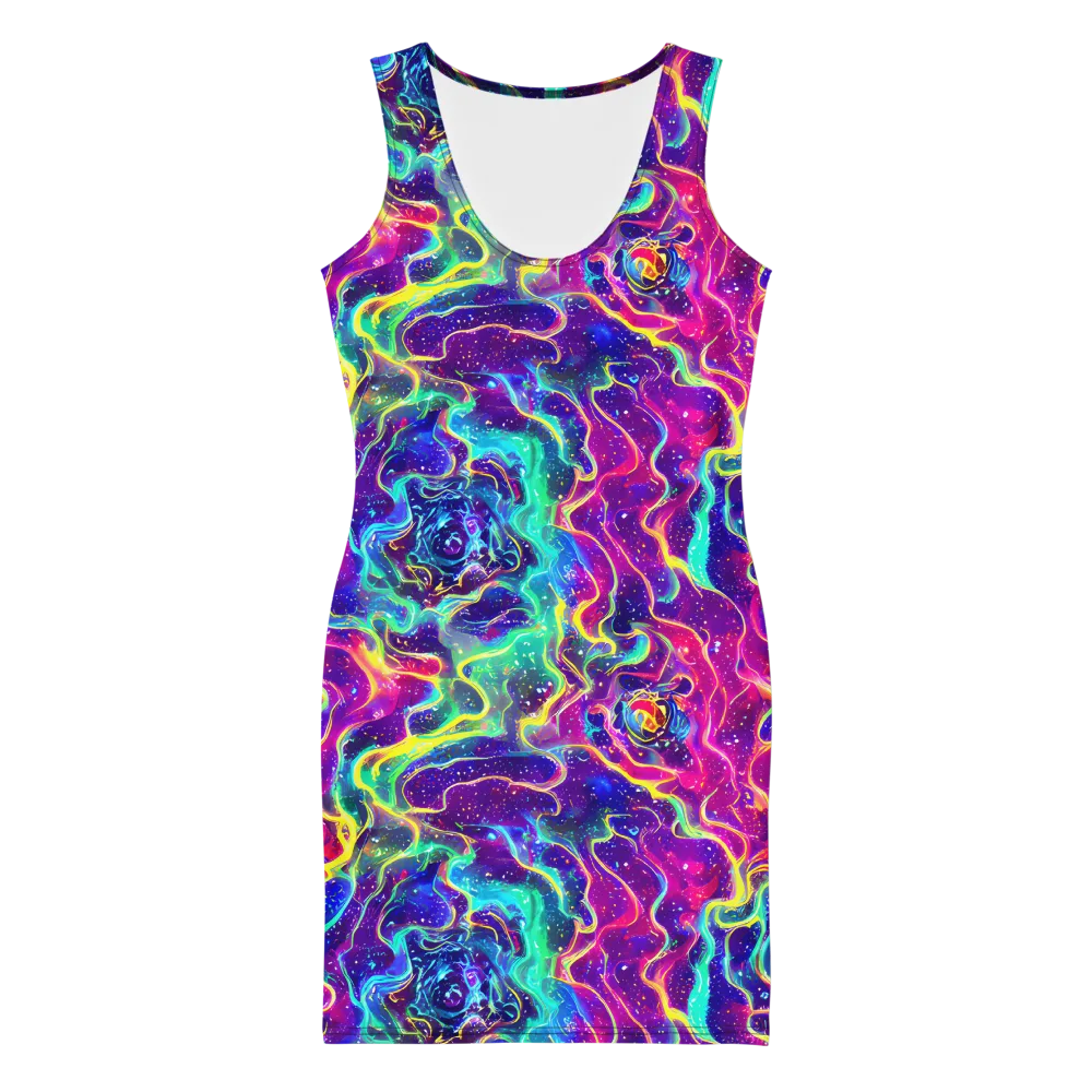 Liquid Light Show on Bodycon Dress — Front