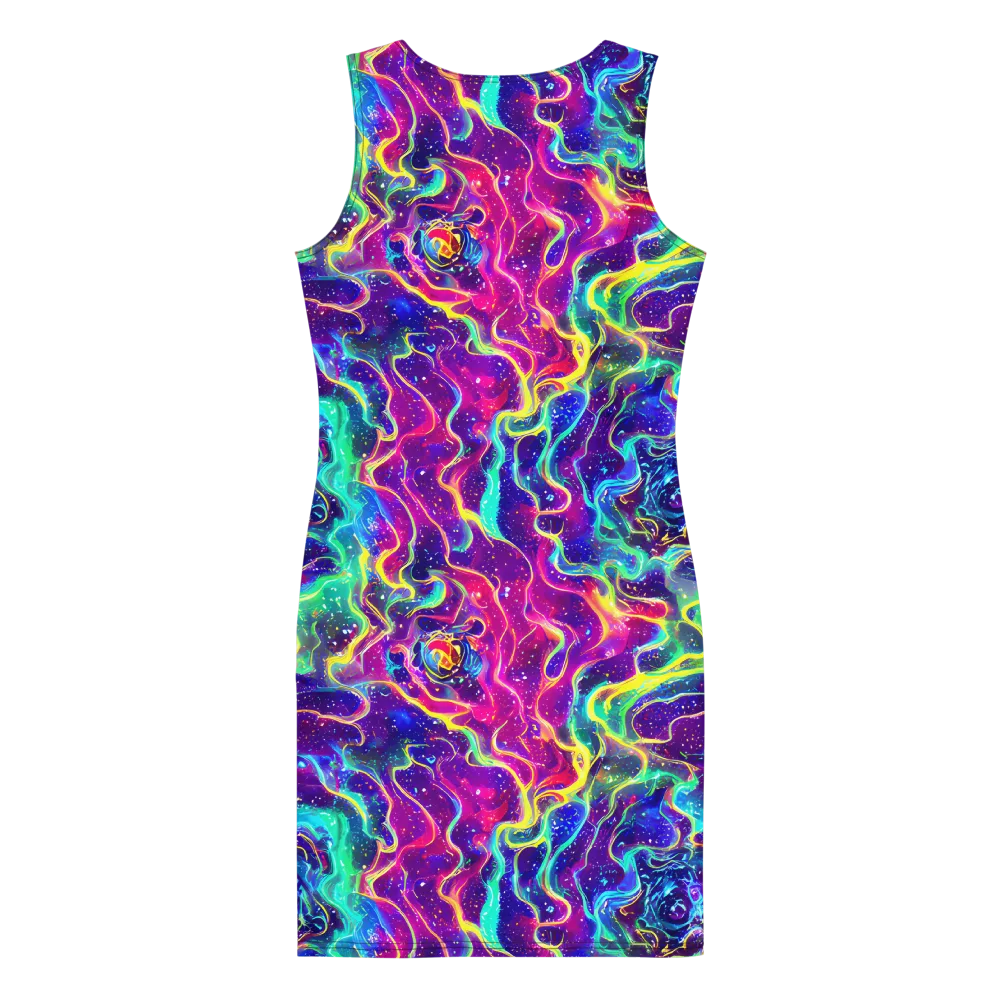 Liquid Light Show on Bodycon Dress — Back