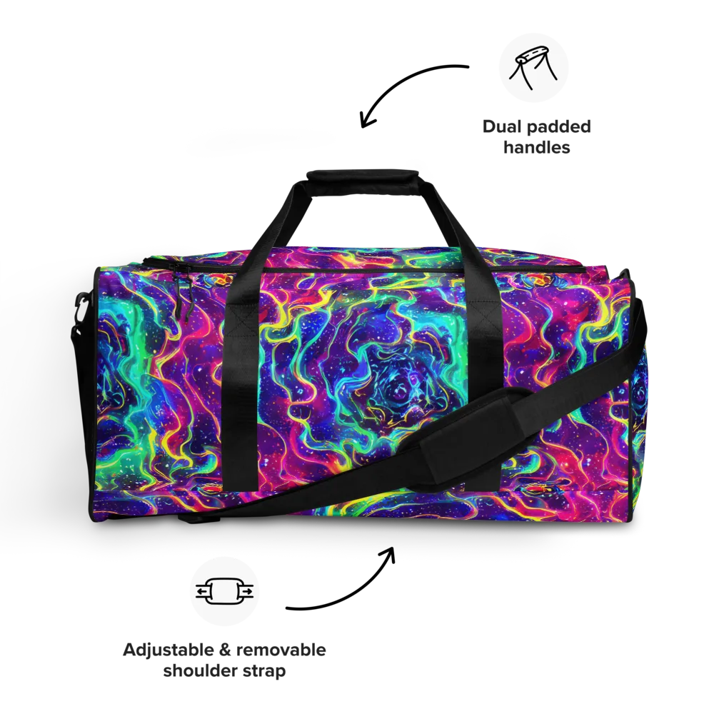 Liquid Light Show on Duffle Bag — Front