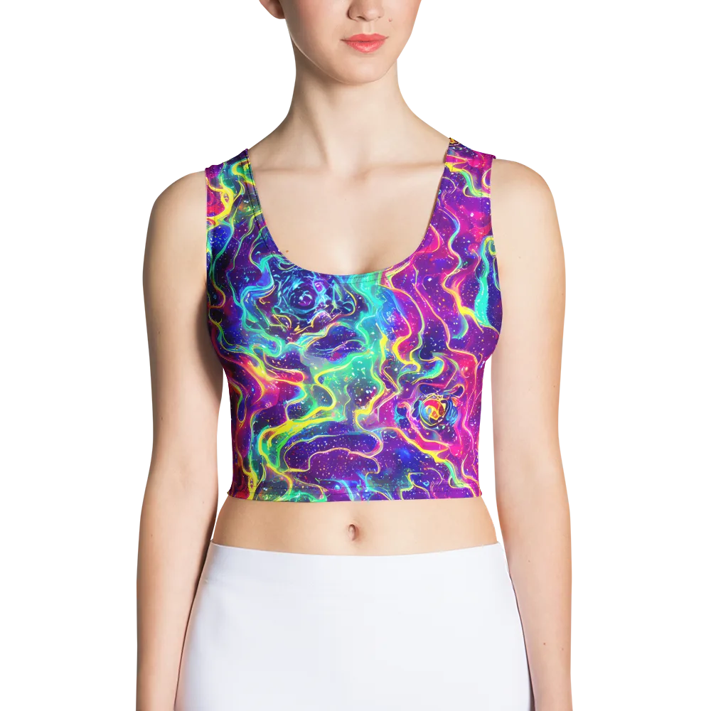 Liquid Light Show on Crop Top — Front