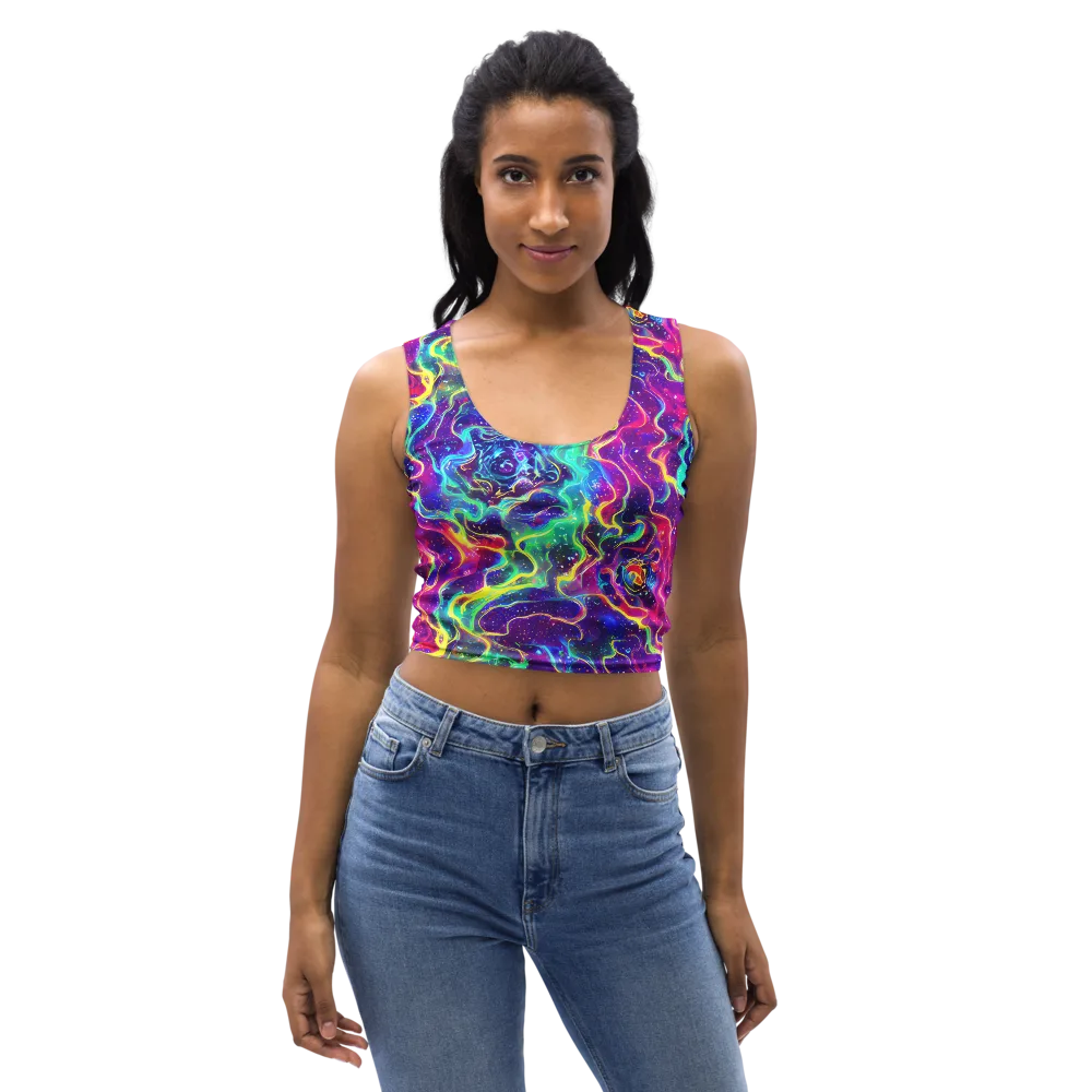 Liquid Light Show on Crop Top — Front