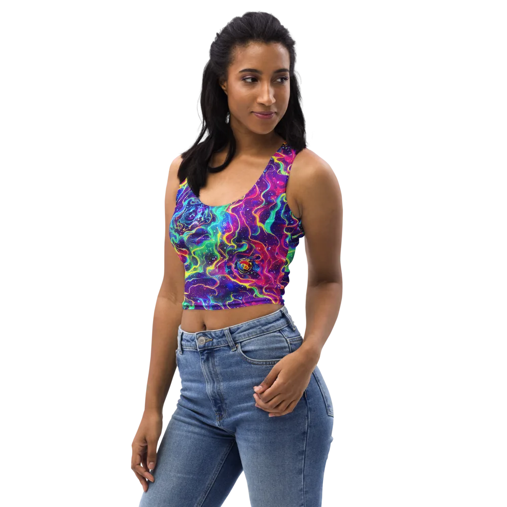 Liquid Light Show on Crop Top — Left Front