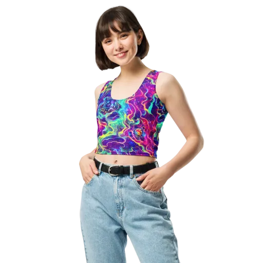 Liquid Light Show on a Crop Top