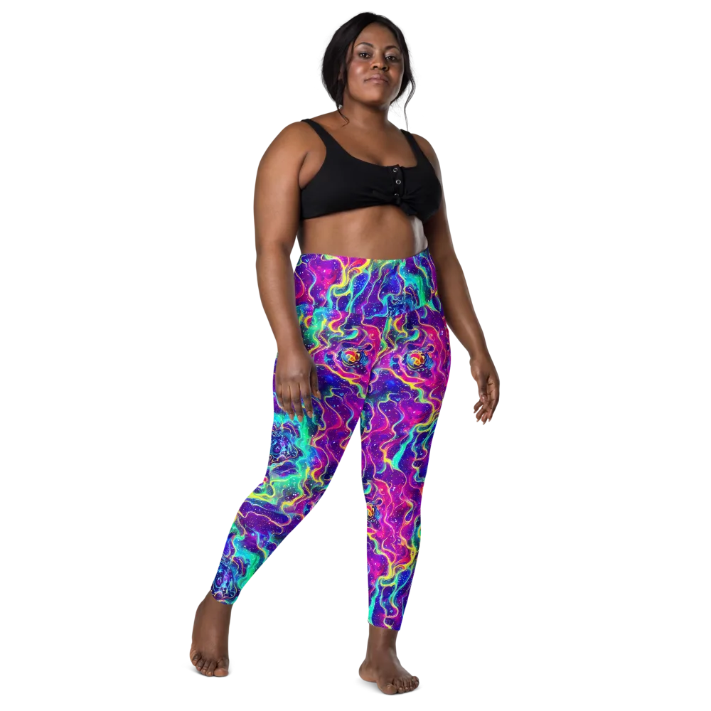 Liquid Light Show on Leggings with Pockets — Front