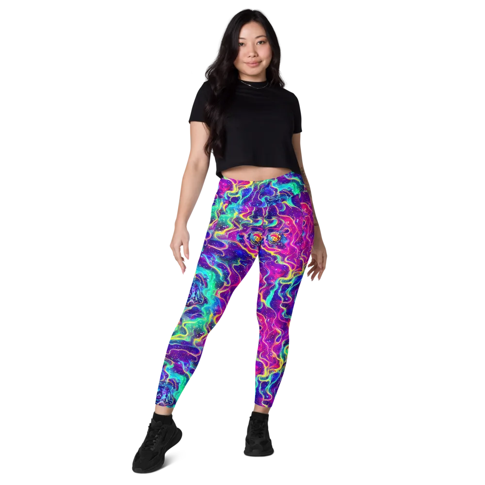 Liquid Light Show on Leggings with Pockets — Front