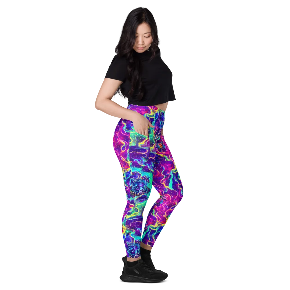 Liquid Light Show on Leggings with Pockets — Right