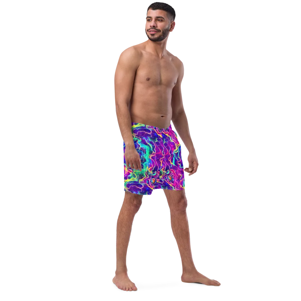 Liquid Light Show on Swim Trunks — Right Front