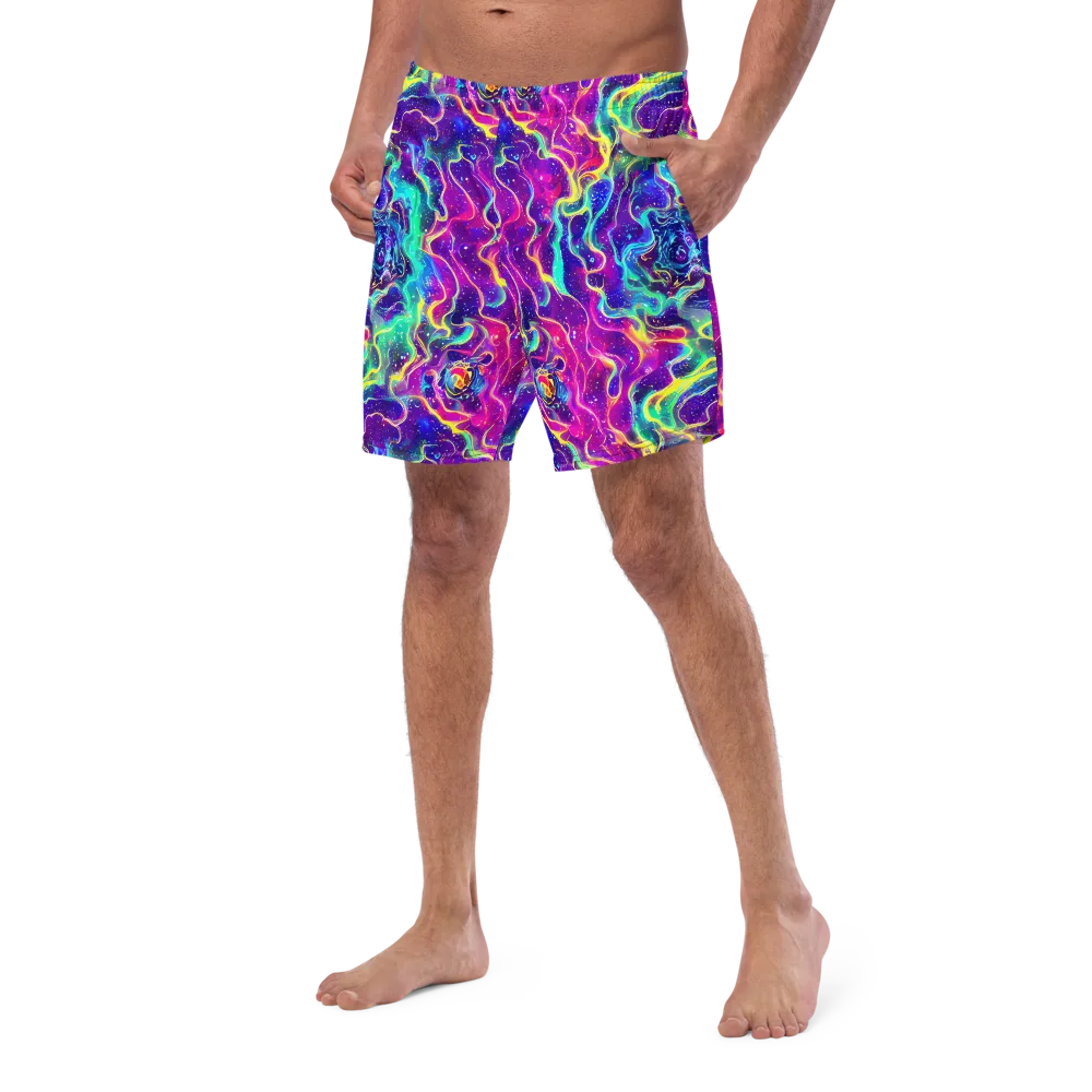 Liquid Light Show on Swim Trunks — Left Front
