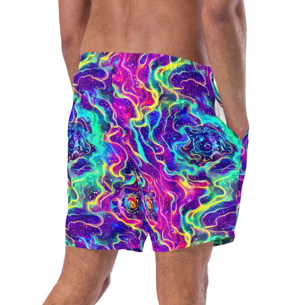 Liquid Light Show on Swim Trunks — Right Back