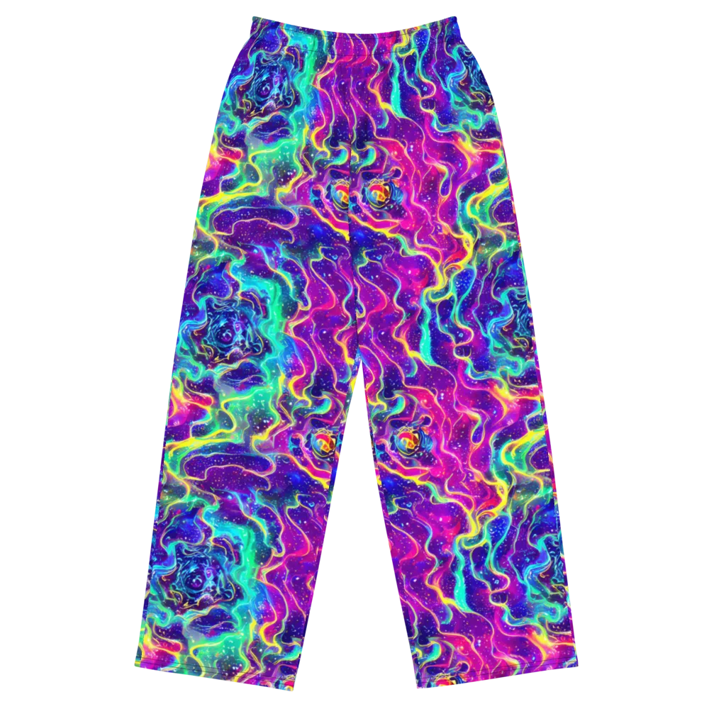 Liquid Light Show on Wide-Leg Pants — Front