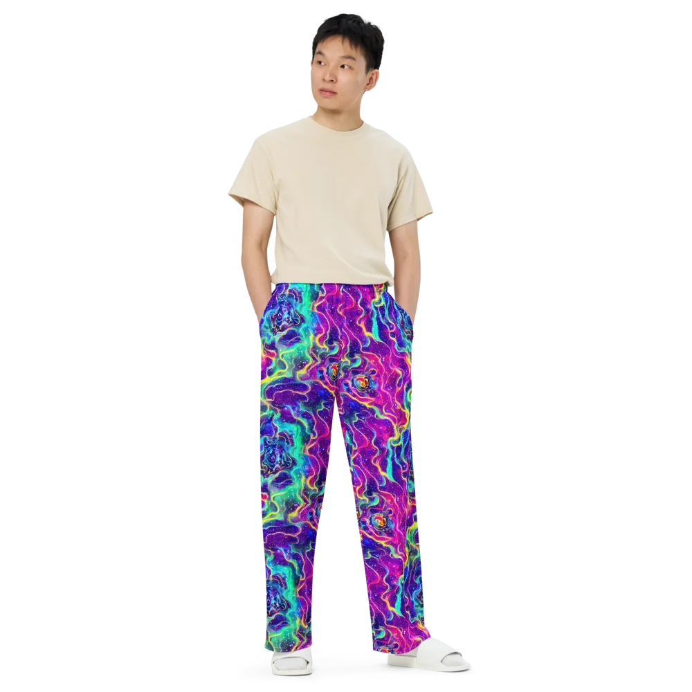 Liquid Light Show on Wide-Leg Pants — Front