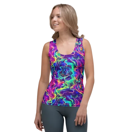 Liquid Light Show on a Women's Tank Top
