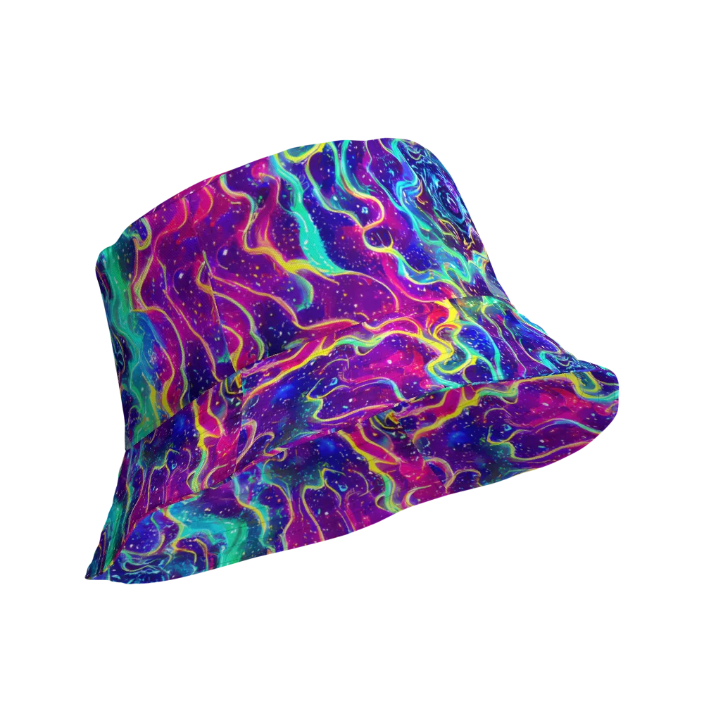 Liquid Light Show on Reversible Bucket Hat — Product details Outside