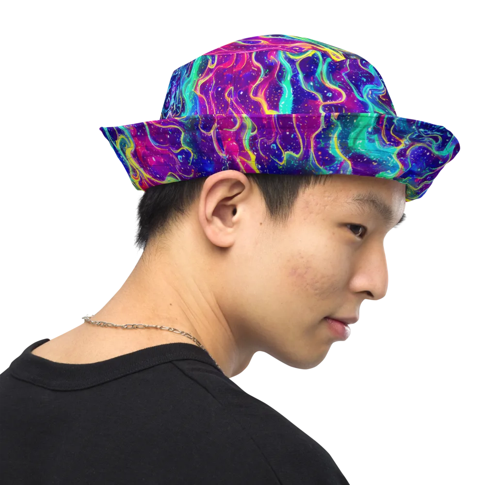 Liquid Light Show on Reversible Bucket Hat — Right Outside