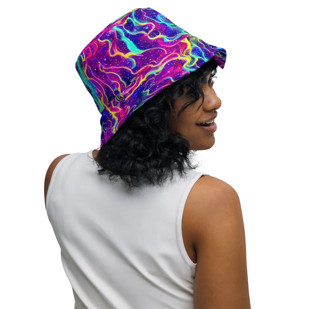 Liquid Light Show on Reversible Bucket Hat — Right Outside