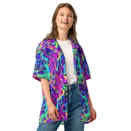 Liquid Light Show on a Button Shirt