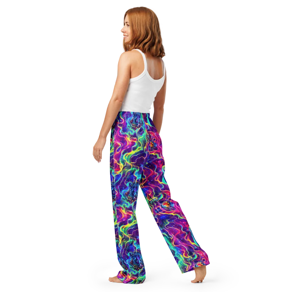 Liquid Light Show on Women's Pajama Pants — Back