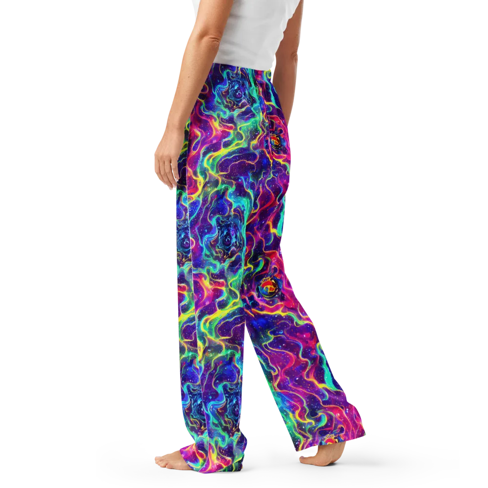 Liquid Light Show on Women's Pajama Pants — Left