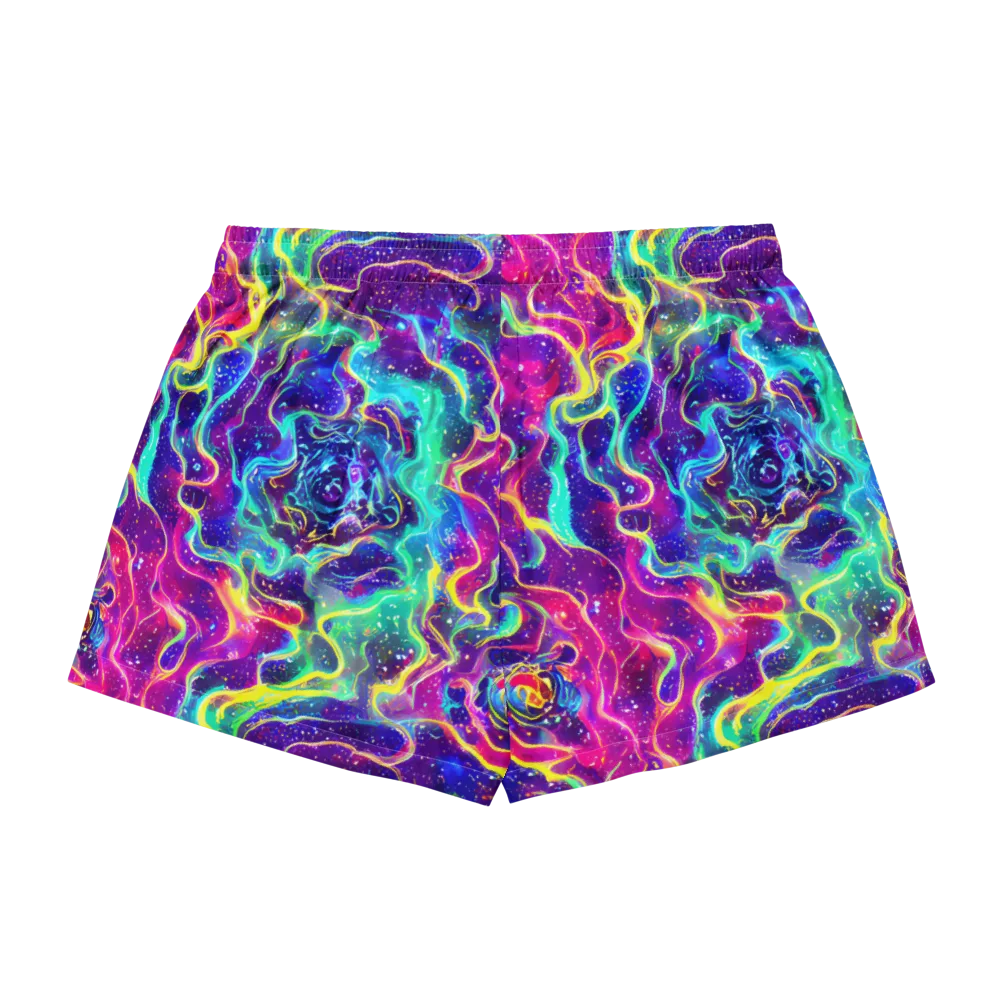 Liquid Light Show on Women's Pajama Shorts — Back