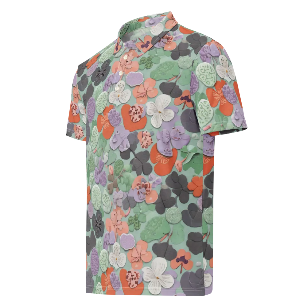 Garden Candy on Men's Slim Fit Polo Shirt — Left Front